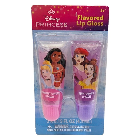 Disney Princess Frozen Barbie Flavored Lip Balm Gloss Lot of 4 2 Pks Girls Kids - Picture 8 of 9